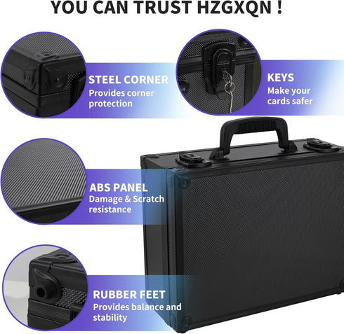 HZGXQN 3" 4" 35pt 600+ Toploader Storage Box for x Rigid Card, Top Loader Card Storage Hard Case, Sports Card Storage