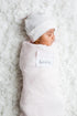 Set| 47in 47in| Lulujo Birth Announcement Hat & Swaddle Blanket Unisex Softest Bamboo Viscose Muslin Baby Swaddle