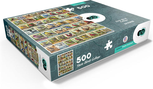 50 Vol.1 500 MyPuzzle State Birds Series: State Birds Collage, - Premium Piece Jigsaw Puzzle for Adults