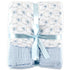 Hudson Baby Unisex Baby Cotton Muslin Swaddle Blankets, Blue Sheep, 2-Pack