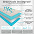 PUREgrace Crib Mattress Protector Eucalyptus Tencel Fiber Waterproof Breathable Baby Mattress Pad Cover with Corner