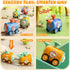 1-3, 4PCS Set 12-18 1st 1-2 Keamaidy Baby Train Car Toys for Toddler Press to Go Push Car, Infant Play Whistle Vehicle