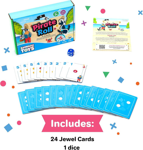 Pirate Roll - Toddler Board Games for Kids, Preschool Games for 3 and 4 Year Olds