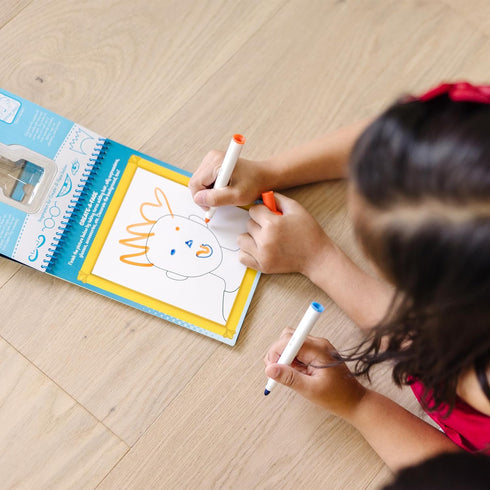 Melissa & Doug On The Go Game On! Reusable Travel Toy with 2 Dry-Erase Markers - Wipe-Off Activity Pad