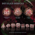 HNCCESG DND Hollow Polyhedral Dice Set, Red White Grim Reaper Metal 7Pcs with Gift Box for Tabletop Game
