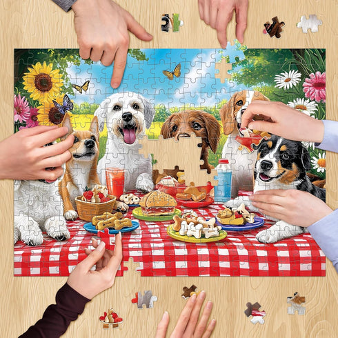 DAGIRT 300 300 20.5x15 Inches Pieces Puzzles for Adult, Dog Jigsaw Puzzles Pieces for Adults Children Seniors, Vibrant