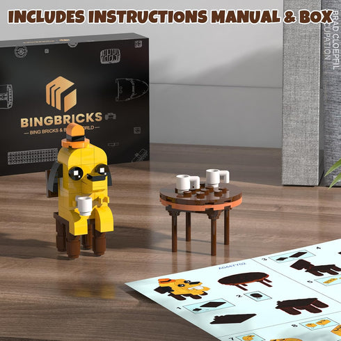 This is Fine Dog Building Set - Funny Meme Character Building Kit, Cute Puppy Figure MOC Birthday Gifts for Kids 6+
