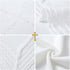 47x47 Booulfi Baby Blanket White Receiving Blanket Baptism Christening Towel for Newborn Girls Boys, White Cotton Knit