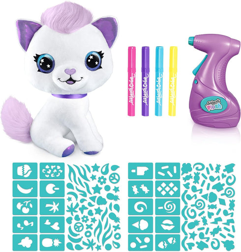 100+ 6+ Canal Toys Personalize Airbrush Plush Large Kitty! Decorate, wash, Repeat! Customize Your own Spray Art Plush