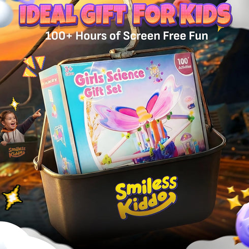 100+ 5 6 7 8 10 5+ (8018E) SMILESSKIDDO Girls Science Kit for Kids Ages | STEM Toys for Girl | Birthday Gift Ideas