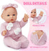 12" Set 13 3 4 5 6 Golray Soft Baby Doll with Accessories Bassinet Carrier, Pcs First Toddlers Realistic Baby Doll Crib