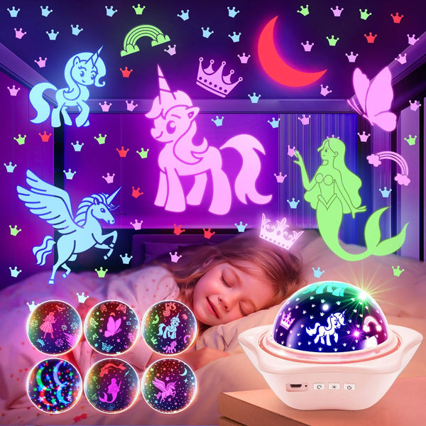 Onefire Girls Toys for Girl Gifts, 6 Films Light Projector Unicorn Toys