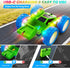 360 4WD 3+ Remote Control Car, Flips Rotating RC Stunt Car with USB-C Charge Modular Battery, RC Cars with LED Lights