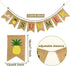 Hello Summer Burlap Banner - Rustic Summer Banner with Flamingo Pattern for Pool Party, Beach Party, Barbecue Party