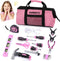 URASISTO 22-Piece Kids Tool Set with Storage Bag, Pink Junior Real Hand