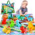 ALASOU 9 PCS Dinosaur Fantastic Creatures Toys with Playmat/Storage Bag, 1st Birthday Gifts for 1 Year Old Boy