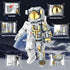 Sets 1008 70131, 8-14 JMBricklayer Space Astronaut Building Block for Adults, PCS Spaceman Toys with Display Stand