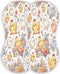 Flradish 4 Pack Cute Cartoon Chickens Muslin Baby Burp Cloths & Bibs Set