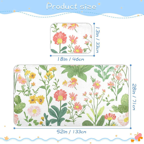 HXshaoye 28" 52"Breathable Cooling Baby Waterproof Crib Mattress pad x Crib Padding for Sides for Kids, Adult Spring
