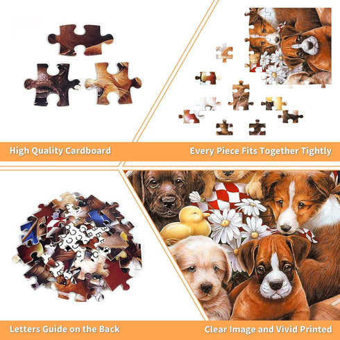 100 Piece Puzzles for Kids Dog Puzzle 100 Piece Puzzles for Adults Puppy Group Photo Puzzles 100 Pieces for Adults, 100 Piece Puzzles for Seniors, Kids Puzzles 100 Piece Dogs Selfie 100 Piece Puzzle