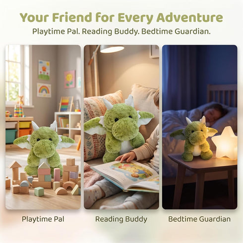 Sibupue 7.8in Dragon Stuffed Animals Soft Plush Cute Dragon Doll for Boys Girls (Corn Dragon Green)