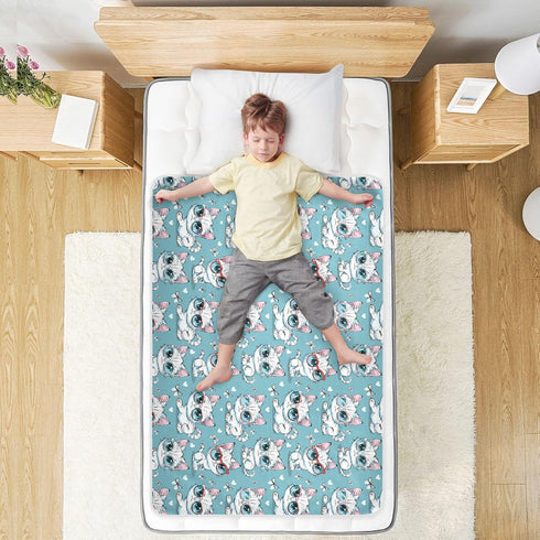 siphylline 52" 34" Cartoon Kitten Glasses Extra Large Resuable Training Pee Pads for Kids Waterproof Washable Baby
