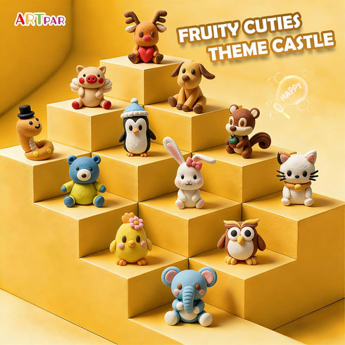 Kids-12 Set,Ultra ARTPAR Air Dry Clay Kit for Animals Modeling Magic Clay,DIY Art Crafts Molding Clay Light & Soft