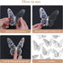 3D Butterfly Wall Stickers, 72Pcs in 3 Sizes and Styles, Removable Metallic Wall Decals for Kids Bedroom Decor