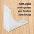 BokWin Metal,4 2.56 Inch Silver Box Corner Protector Pcs Decorative Corner Brackets with Screws,Safety Edge Guard