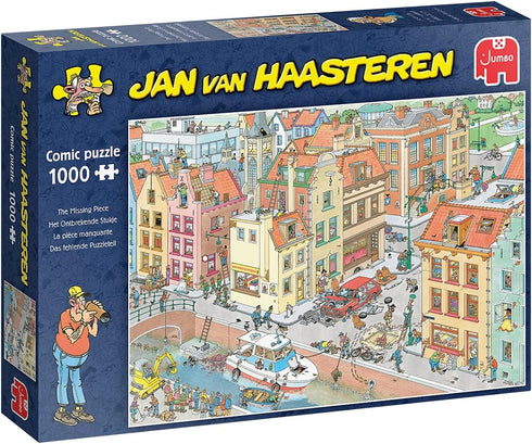 Jumbo 1,000 Piece Jigsaw Puzzle - Jan Van Haasteren 'The Missing Piece' Unique Comic Fun Design