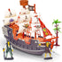 ArtCreativity 10 Inch Pirate Boat Playset | Detailed Pirate Ship with 2 Pirate Action Figures & Tree, Fun Gift for Ages