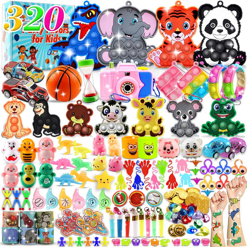 320PCS Party Favors for Kids, Easter Egg Fillers, Fidget Toys Bulk,Treasure Box