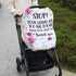 Car seat Canopy for Baby, No Touching Sign Flower Car Seat Covers for Newborn, Infant Stroller Covers for Boy Girl