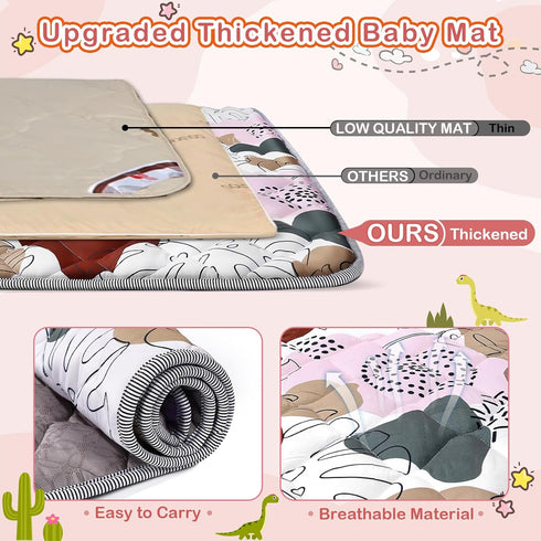 65x50 Playpen Mat for Baby Crawling: Large Baby Play Mat for Kids Infants, Toddler, Soft Non-Slip & Washable Baby Floor