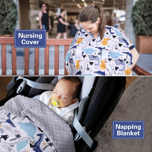 Rquite Baby Car Seat Cover, Carseat Covers Baby Boy, Minky Infant Car Seat Cover Winter, Peekaboo Opening Car Seat