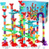 197Pcs Marble Run - Marble Maze Game Construction Building Blocks Toy for Kids, Educational Learning Toy for Boys Girls