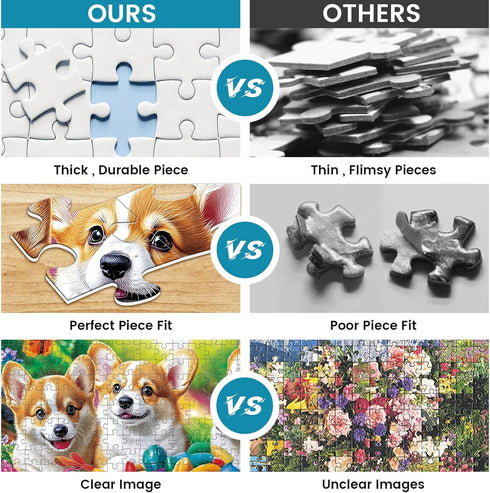 VOLUVOLU 300 300 Entertainment(20.5 15 Pieces Dog Puzzles for Adults, Puppy and Toys Puzzle for Adults Children
