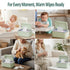 3-Level Baby Wipe Warmer, Temperature Control, Quiet and Even Heating, Large Capacity for Diaper Changes Green