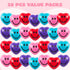 28 Packs JOYIN Heart Shape Stress Ball with Cards Stress Relief Fidget Toy for Valentine Party Favors, Classroom Prize