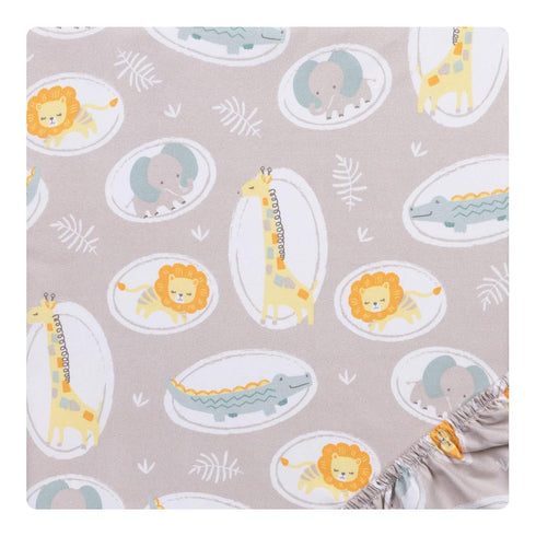 Sammy 2-Pack Set, 28 52 & Lou Jungle Pals Microfiber Fitted Crib Sheet Fits Standard Crib Mattress in x in; Fully