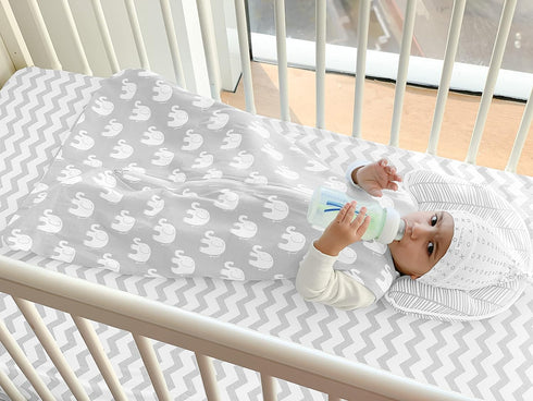 BaeBae Goods 4 Pack, Set, Premium Crib Sheets for Baby Boys and Girls, Soft and Breathable Jersey Knit Fitted Sheet