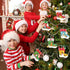 COCHIE 48Pcs DIY Christmas Craft Kits for Kids, Christmas Tree Stockings Ornaments Kit, Make Your Own Christmas
