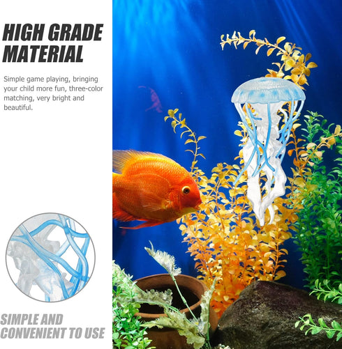 Zerodeko Plastic Jellyfish Toys, Realistic Sea Life Animals Figurines for Ocean Collection