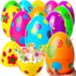 JOYIN 12 Pcs Large Printed Easter Eggs, 6 Inches Jumbo Plastic Eggs