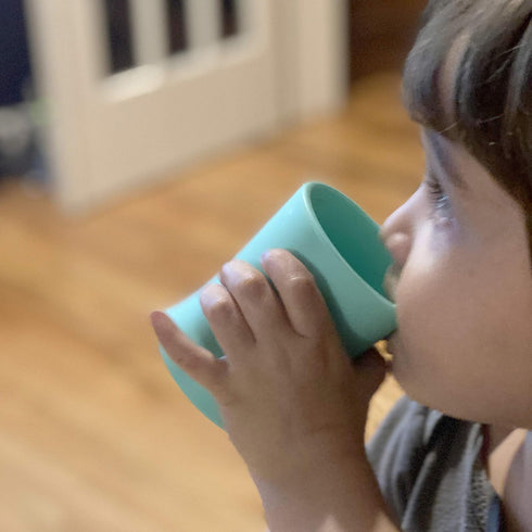 otterlove Silicone Baby & Toddler Training Cup | Pediatric OT Approved 100% Platinum Pure Silicone (Mint)