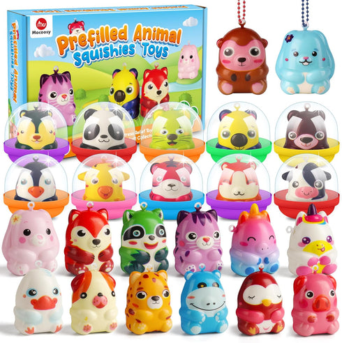 Mocoosy 24 Pack Animal Squishy Toys for Kids Party Favors, Easter Basket