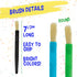 U.S. Art Supply 10-Piece Large Round Hog Bristle Paint Brush Set for Beginners and School Crafts