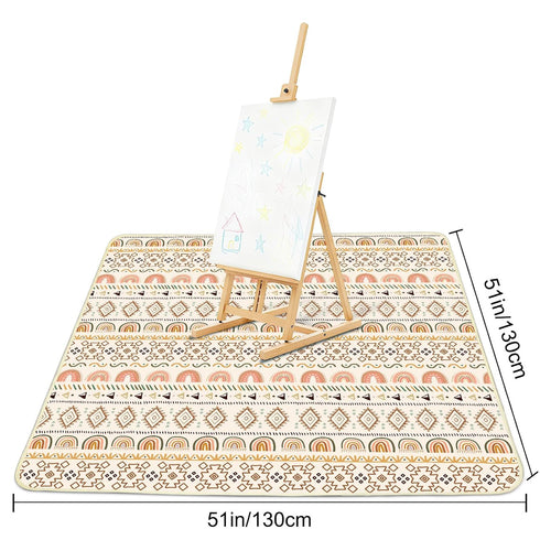 51x51 Inches Basumee Splat Mat High Chair Mat Waterproof Baby Play Splat Mat for Under High Chair Food Catcher