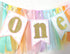 SYESQL 1st Rainbow Birthday High Chair Banner - Girl Highchair Banner, First Tutu Banners, Ice Cream Birthday Party