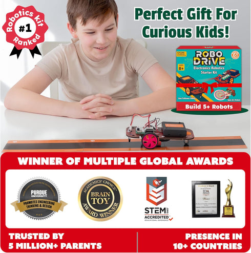 5in1 8-13 8-12 Set Butterfly EduFields STEM Robotics Kit | Toys for Ages | Smart Robot Car Kit | Gifts for Smart Kids |